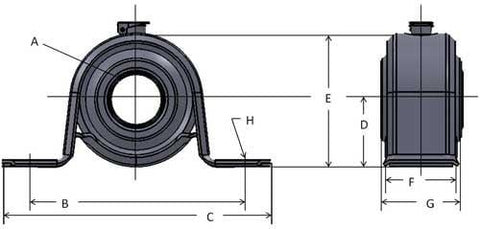 1 1/4 BFE20G Extra Strength Pillow Block Mounted Bearing - VXB Ball Bearings