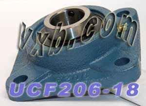 1 1/8 Bearing UCF-206-18 + Square Flanged Housing Mounted Bearings - VXB Ball Bearings