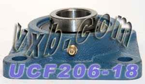 1 1/8 Bearing UCF-206-18 + Square Flanged Housing Mounted Bearings - VXB Ball Bearings