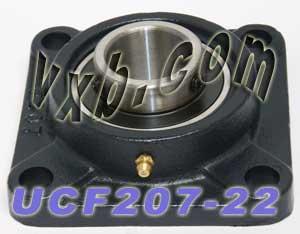 1 3/8 Bearing UCF207-22 + Square Flanged Housing Mounted Bearings - VXB Ball Bearings