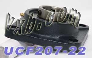 1 3/8 Bearing UCF207-22 + Square Flanged Housing Mounted Bearings - VXB Ball Bearings