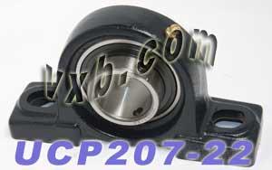 1 3/8 Bearing UCP-207-22 + Pillow Block Cast Housing Mounted Bearings - VXB Ball Bearings