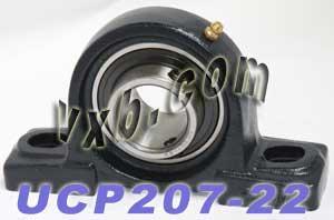 1 3/8 Bearing UCP-207-22 + Pillow Block Cast Housing Mounted Bearings - VXB Ball Bearings