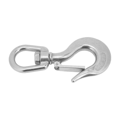 1.3in stainless steel rotating clevis slip hook with latch for marine-grade heavy-duty lifting