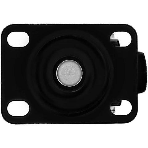 Top view of 1.5 Inch Swivel Caster Wheels Heavy Duty 12 Pack Without Brake Rubber Base Top Plate Bearing Casters with Non Marking Polyurethane Wheels