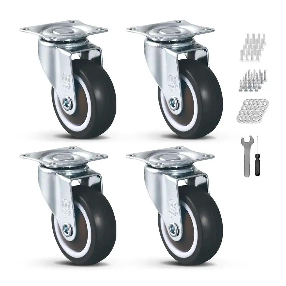 1.5 Inch Caster Wheels Set Of 4 Heavy Duty No Noise Sw...