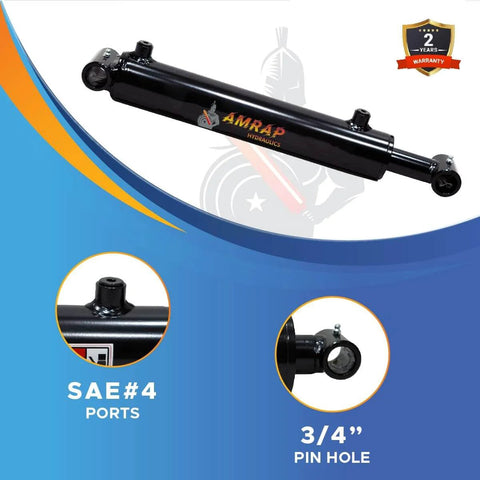 1.5x8 Hydraulic Cylinder - 1.5" Bore 8" Stroke Double Acting Welded Cross Tube Hydraulic Cylinder, SAE #4 Port, 3500 PSI