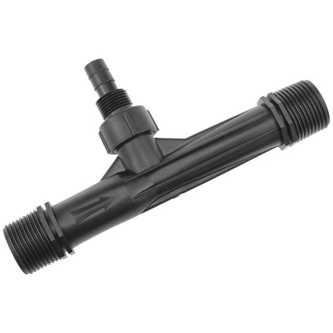 1 Inch Black Venturi Injector Tube for Outdoor Garden and Farm Use Fertilizer Mixer, durable polypropylene, chemical resistant