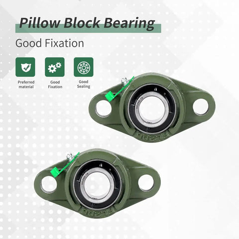 1 Inch Bore Pillow Block Bearing UCFL205-16 self aligning flange mount with cast iron housing and set screw locking