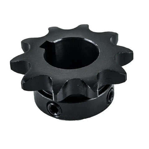 1 Inch Bore Roller Chain Sprocket Type B 10 Tooth 50B10 made from 1045 medium carbon steel, meets ANSI MARTIN standard, industrial use.