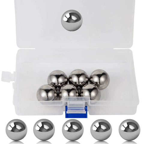 1 Inch Precision Chrome Steel Bearing Balls 6 Piece Set G25 Pro Grade High Hardness Corrosion Resistant in plastic box for organization