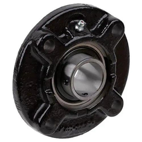 1 Inch Flange Block Ball Bearing FC3U216N By Rexnord Link Belt, heavy duty cast iron housing, sealed bearings, front view