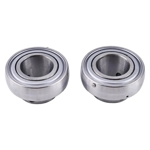 Set Of 2 1 Inch Insert Ball Bearings SB205-16 FHS205-16 AS205-100 YA100RRB, 1 in bore, 52mm outer, 27mm wide, metal with screws