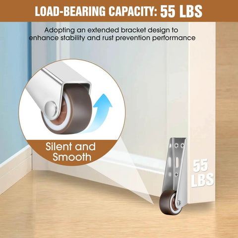 1 Inch Rubber Casters 4 Piece Set Mini Long Frame Rigid Fixed Casters for Furniture highlighted with load capacity feature
