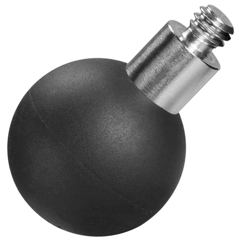 Close-up of Two Pack Ball Mount Adapters With One Inch Rubber And Stainless Steel Ball And One Quarter Twenty Threaded Post For RAM Mounts B Size