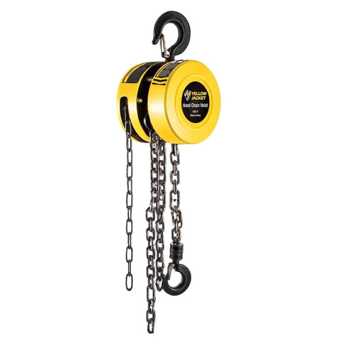 1 Ton Hand Chain Hoist Chain Block With 2 Heavy Duty Hooks 10 Ft Lift 2200 Lbs Capacity for warehouse use