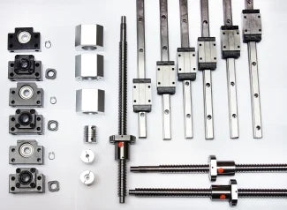 1' x 1' Foot CNC Router Kit 16mm Rail Guideway System and Ball Screws XYZ Travel 12" x 12" x 10" Inch - VXB Ball Bearings