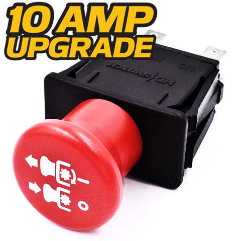 10 AMP PTO switch with red button for Ariens Gravely zero-turn mowers upgrade