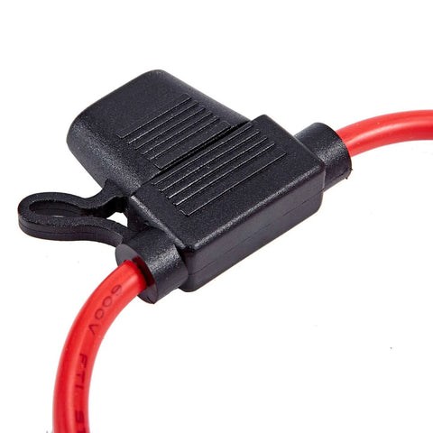 Beefy 10 Gauge Inline Fuse Holder Waterproof Pigtail Relay Kit With 2 Pack 30A And 40A Blade Fuses for Cars Trucks Boats