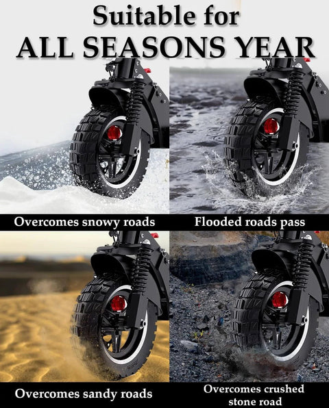 10 Inch 10x2.75-6.5 Off-road Rubber Outer Tire with Inner Tube Suitable for Speedway 5 Dualtron 3 all-season terrain use