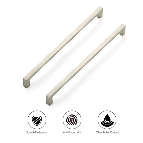 30 Pack 10 Inch Solid Square Cabinet Pulls In Brushed Nickel For Kitchen Cabinets And Drawers Durable