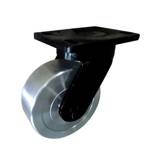 10" Inch Extra Heavy Duty Caster Wheel 3307 pounds Swivel Cast iron polyurethane Top Plate - VXB Ball Bearings