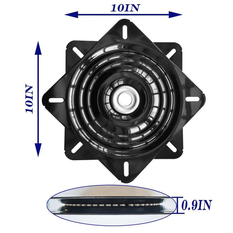 10 Inch Bar Stool Swivel Plate Heavy Duty Base With Solid Ring Ball Bearings 600 Lb Capacity Replacement Swivel Seat
