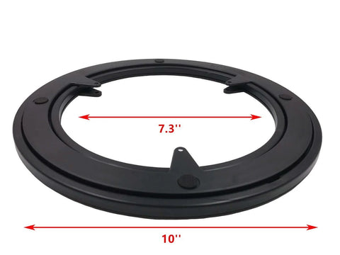 10 Inch Heavy Duty Lazy Susan Hardware Plastic Rotating Turntable Bearing with Steel Ball Bearings Round Swivel Ring front view