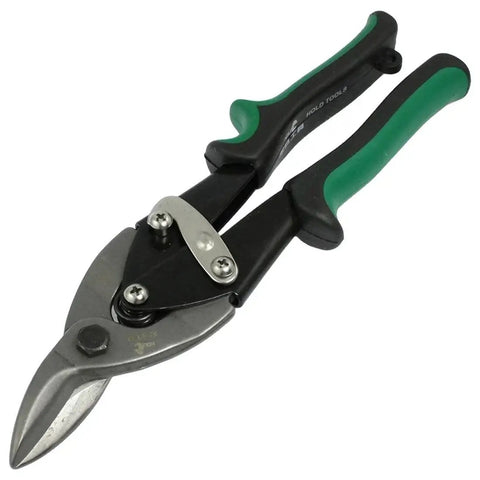 10 Inch Left Cut Aviation Snips For Sheet Metal Shears Tin Snips And Scissors With Drop Forged Steel Construction Green And Black Handles