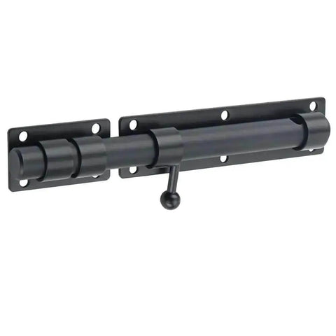 10 Inch Heavy Duty Slide Bolt Latch With SUS304 Stainless Steel Barrel Lock And Matte Black Finish for Wooden Fence Barn Door
