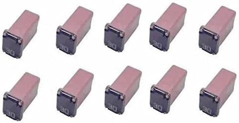 10 Pack 30 Amp Micro Cartridge Fuses For Electronics And Automotive Use, Micro Fuse FMM Mcase Micro Female Fuses, Compatible With 608830