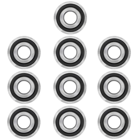 Premium 10 Pack Flanged Ball Bearings for 3/4 Inch Shafts and 1-3/8 Inch Hubs with Dual Seals Deep Groove for Lawn Mowers