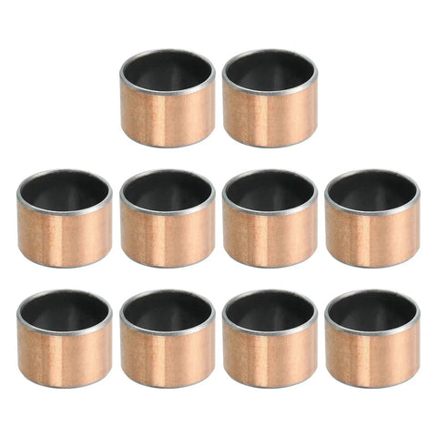 10 Pack Sleeve Bearings 1 Inch Bore One And One Eighth Inch Outer Diameter Three Quarter Inch Length Oilless Self Lubricating Bushings displayed