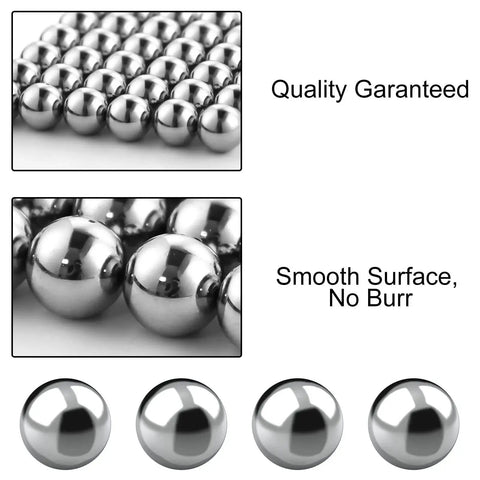10 Pack 1/2 Inch Precision Chrome Steel Ball Bearings G25 AISI 52100 Hardened Built To Last For Heavy Duty Industrial Use