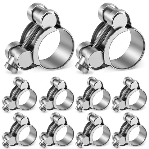 10 Pack T Bolt Hose Clamps 23 To 25 Mm Outer Diameter Heavy Duty Stainless Steel 304 T Slot Clamp For Radiator Diesel Heater Exhaust