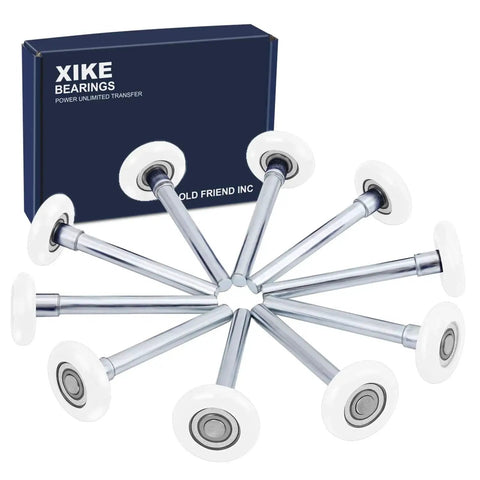 10 Pack White Nylon Garage Door Rollers 2 Inch With 4 Inch Stem Quiet Durable High Load 6200 2RS