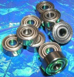 10 R144ZZ Shielded Bearing 1/8x1/4x7/64 inch Miniature Bearings - VXB Ball Bearings