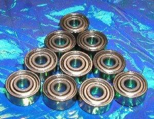 10 R168ZZ Shielded Bearing 1/4x3/8x1/8 inch Miniature - VXB Ball Bearings