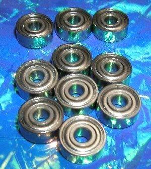 10 Shielded Bearing R2ZZ 1/8x3/8x5/32 inch Miniature - VXB Ball Bearings