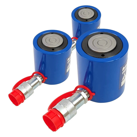 10 Ton Hydraulic Cylinder Ram Single Acting 2 Inch Stroke 10T Hydraulic Cylinder Jack Lifting Jack Ram Portable, blue cylinders