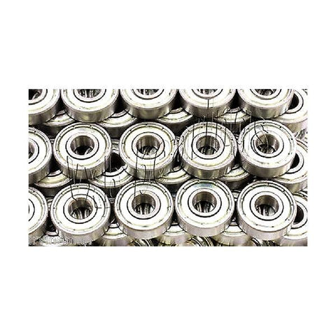 100-Pack Bearings Electric Motor Quality 608ZZ 8x22x7mm Chrome Steel - Steel Cage