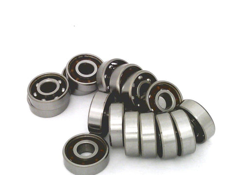 100 inline/Rollerblade/Skate Bearing Chrome Steel Open Ball bearing - Nylon Cage