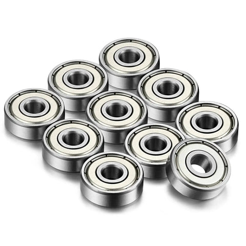 100 Pack 608 ZZ Deep Groove Ball Bearings With Double Metal Shields 8mm x 22mm x 7mm for Skateboards, RC Cars