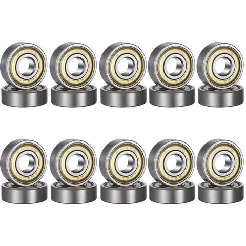 100 Pack 608 ZZ Deep Groove Ball Bearings With Double Metal Shields 8mm x 22mm x 7mm C3 High Speed Precision product image