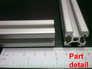 1000mm (39inch) Aluminum V-Slot Extrusion 2020 Profile - Bearing Guide Wheels