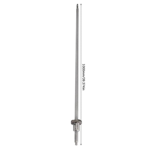 39.374 Inch Rolled Anti Backlash Ballscrew With Low Backlash Ball Nut For CNC Machines And 3D Printers shown vertically