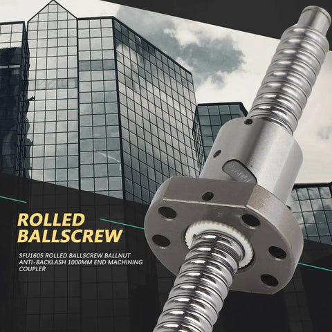 1000mm Rolled Ballscrew With 1605 Nut For CNC Machines And Automation High Efficiency Low Friction Anti Backlash Delivers Smooth Motion