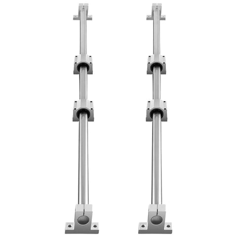 Heavy duty 1000mm linear guide rail kit with two rails, four SC20 blocks, and supports for CNC and DIY projects.