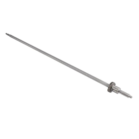 1000mm rolled ballscrew with 1605 nut for CNC machines and automation, high efficiency, low friction, anti backlash, smooth motion.