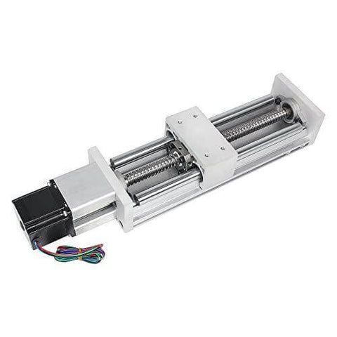 100mm Stroke CNC Linear Stage Motion Actuator, Double Optical Axis X Y Z Axis Linear Slide Rail Aluminum Alloy Cross Sliding Table SBR16 Linear Rail Guide SFU1605 Ballscrew for CNC